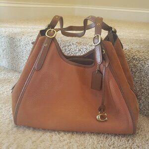 Coach Pebble Leather/Suede Shoulder Bag